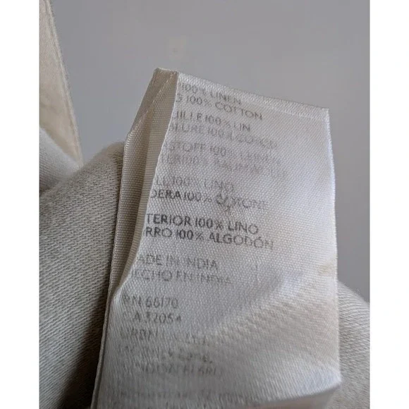 Free People 100% Linen Set 0 Shorts Vest Beige V Neck boho Malia - Picture 6 of 10